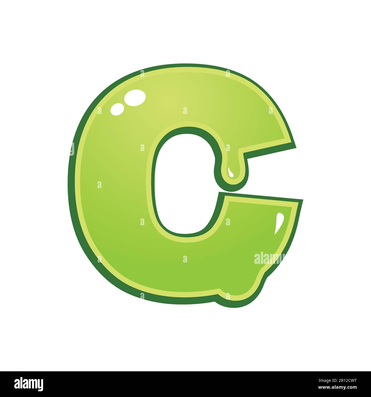 Schlanker Schriftartbuchstabe C Stock Vektor