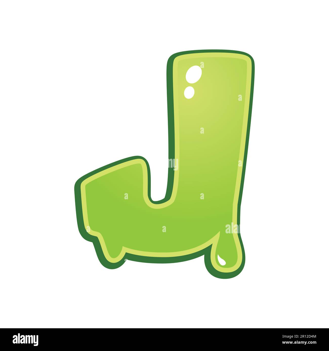 Schlanker Schriftartbuchstabe J Stock Vektor