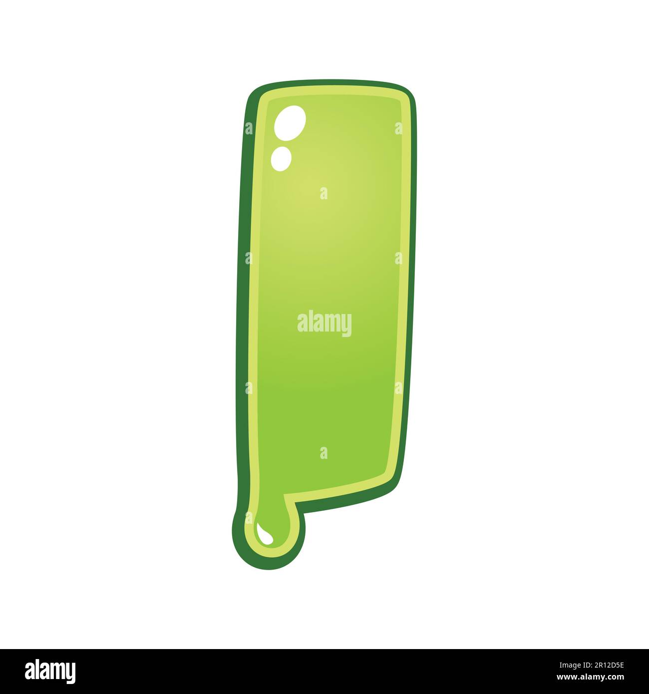 Schlanker Schrifttyp Buchstabe i Stock Vektor