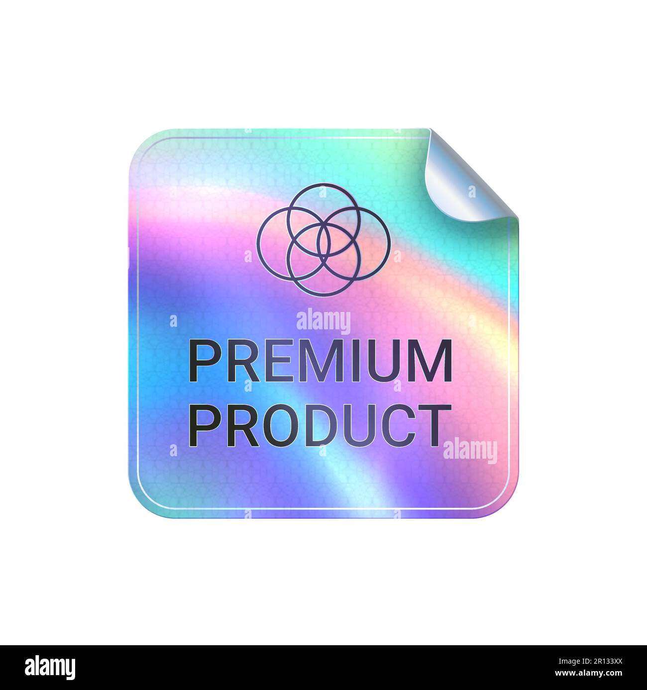 Offizielle Produkt rund Hologramm realistische Aufkleber. Vektor-Symbol,  Abzeichen, Aufkleber für Produktqualität Garantie und Label-Design  Stock-Vektorgrafik - Alamy