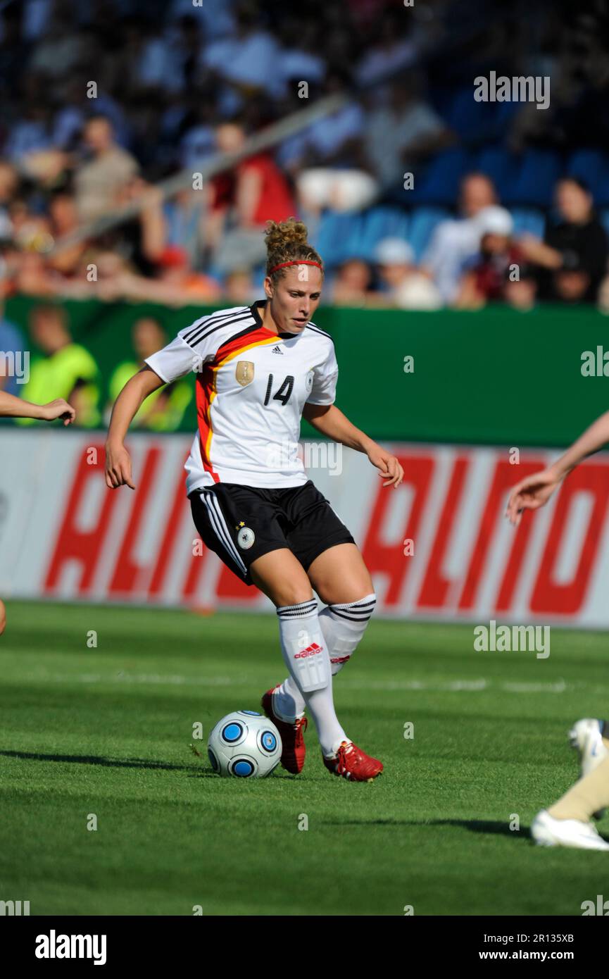 Kim Kulig, Aktion. Fußball Länderspiel, Freundschaftsspiel Deutschland - Russland 3:1, 6,8.2009. Stockfoto