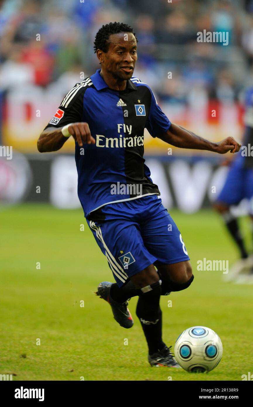 Ze Roberto HSV Aktion FC Bayern München - Hamburger SV 0:1 Fußball T-Home Cup in der Veltins Arena auf Schalke 18,7.2009. Stockfoto