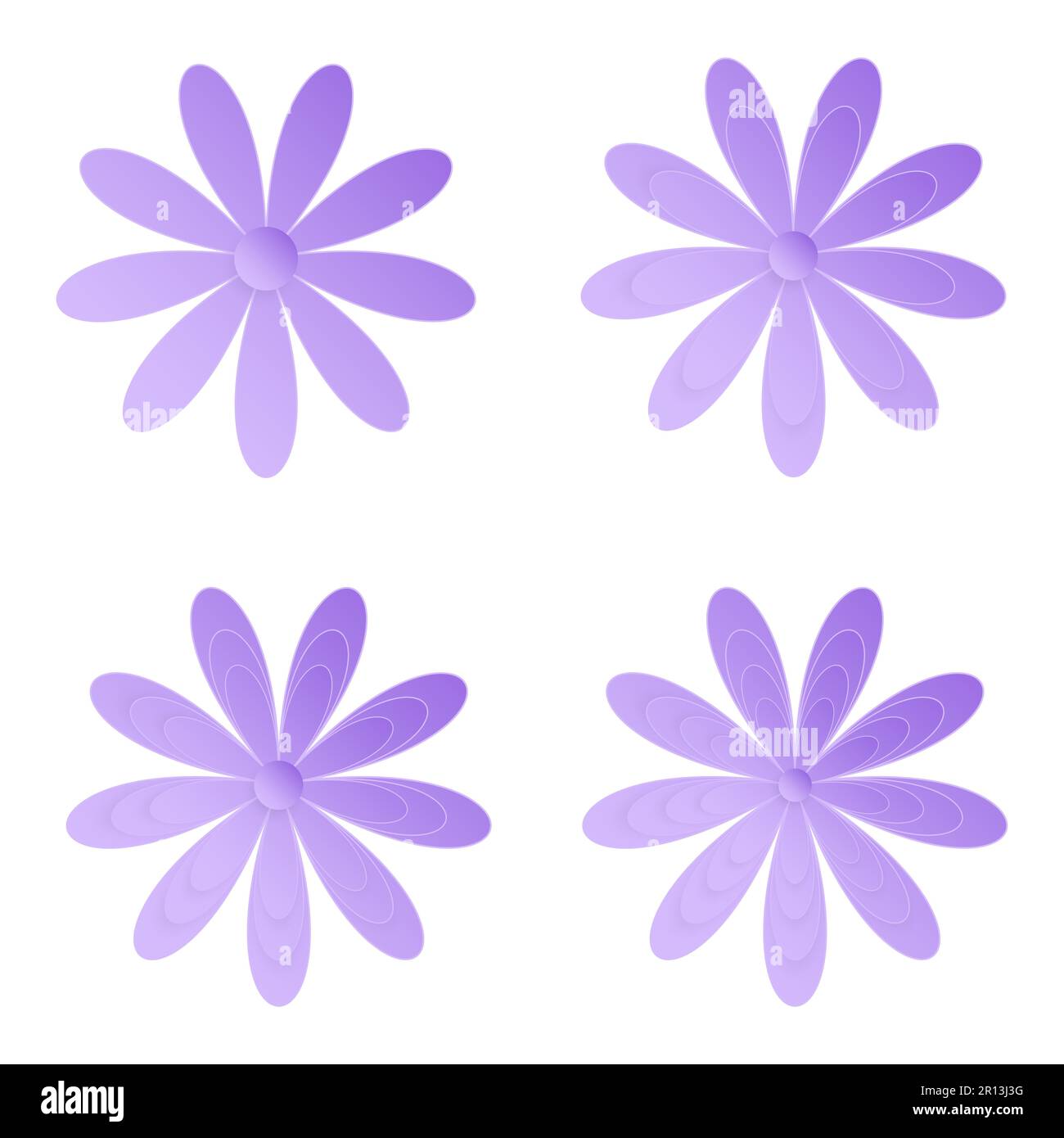 Violette Blume, Element von geblümtem Papier geschnitten. Papierschnitt in Blumenform. Symbol für valentinstag, Geschenk, Schmuck, Liebe und Frühlingssymbol. Abbildung von Stockfoto