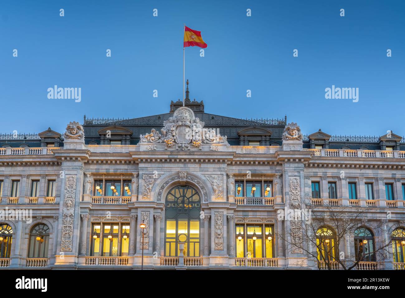 Bank von Spanien (Banco de España) - spanische Zentralbank - Madrid, Spanien Stockfoto