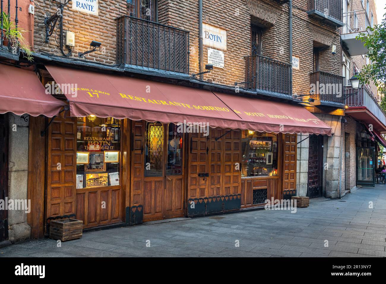 Sobrino de Botin Restaurant - das älteste Restaurant der Welt, das ständig in Betrieb ist - Madrid, Spanien Stockfoto