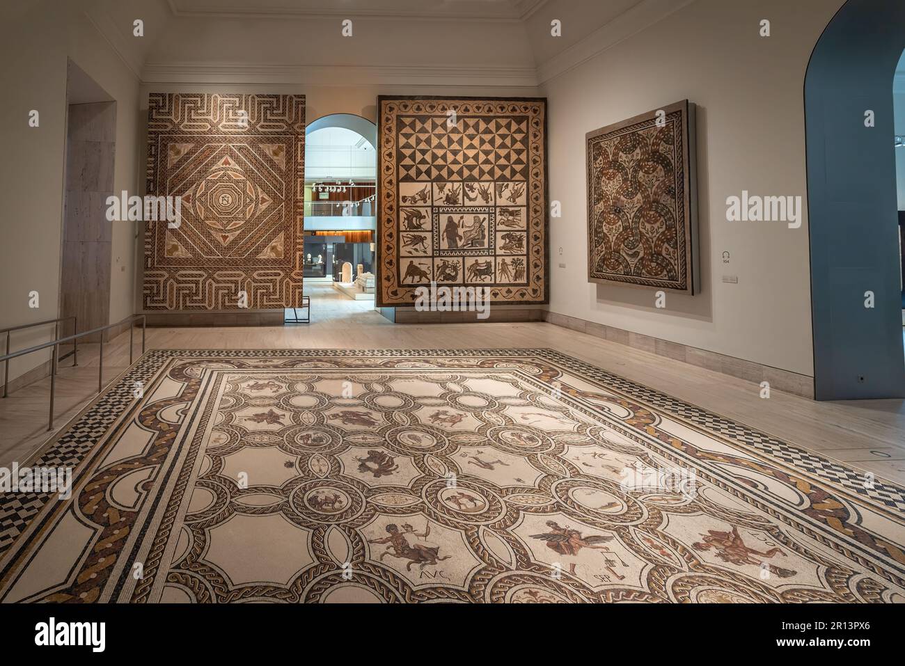 Römische Mosaiken von Hispanien im Archäologischen Nationalmuseum - Madrid, Spanien Stockfoto