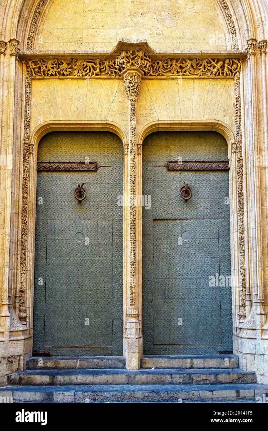 Lonja de la Seda. Antike Architektur in Valencia, Spanien Stockfoto