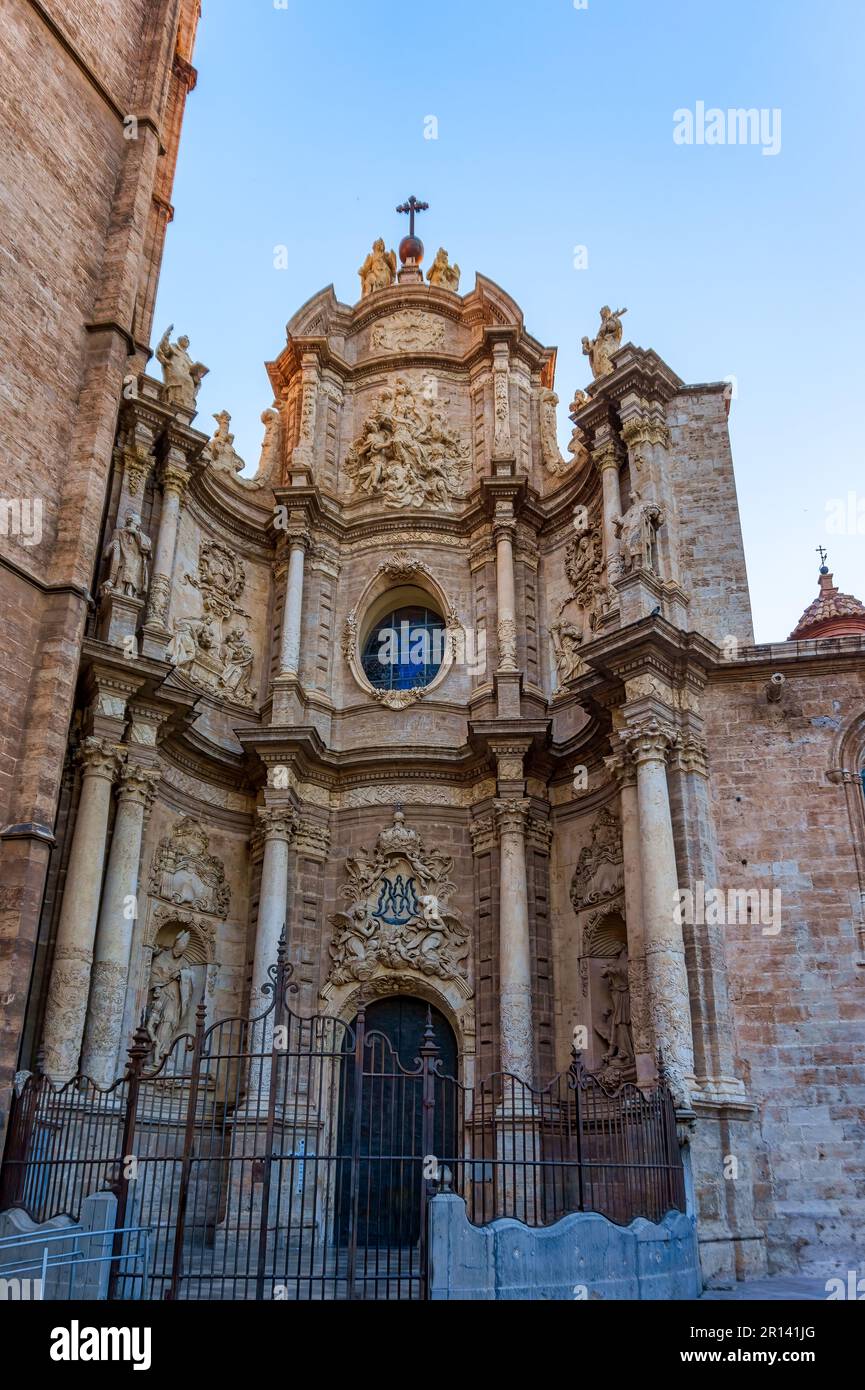 Alte Architektur der Kathedrale in Valencia, Spanien Stockfoto