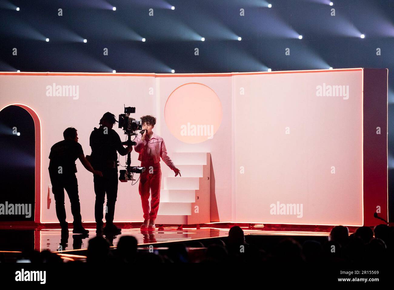 Das zweite Halbfinale des EUROVISION Song Contest 2023 ist in der Liverpool Arena in Großbritannien zu Ende gegangen und hat nun das letzte Finale von 10 Qualifikatoren für das große Finale am Samstagabend... Stockfoto