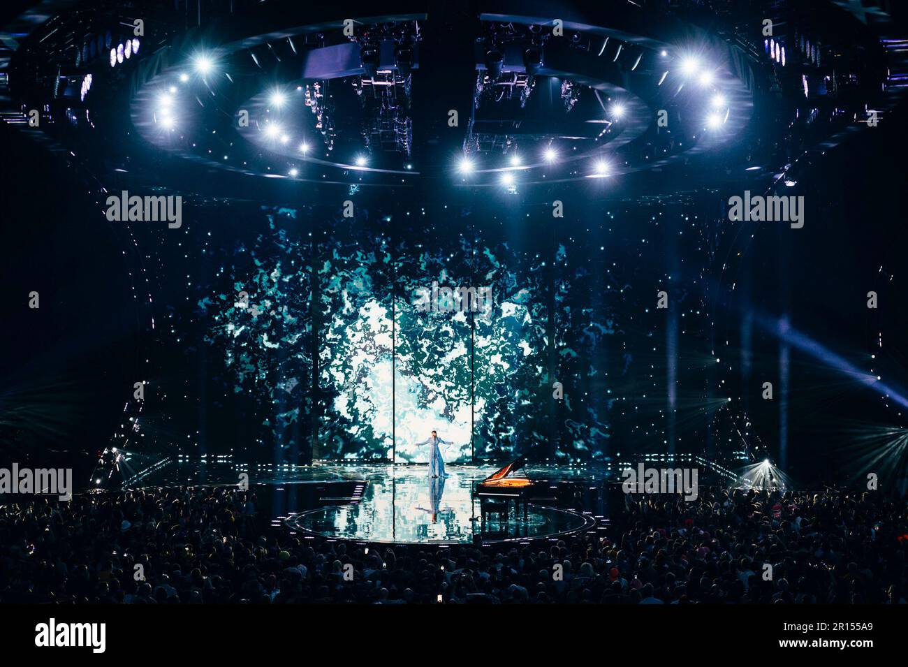 Das zweite Halbfinale des EUROVISION Song Contest 2023 ist in der Liverpool Arena in Großbritannien zu Ende gegangen und hat nun das letzte Finale von 10 Qualifikatoren für das große Finale am Samstagabend... Stockfoto