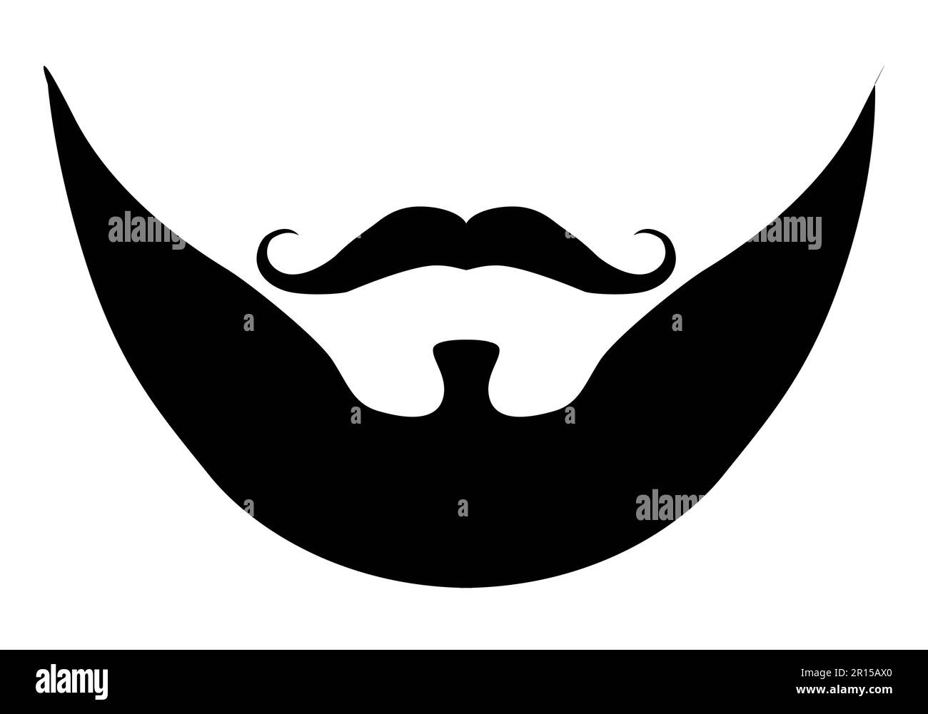 Verdi-Bart-Männer illustrieren Gesichtsbehaarung Schnurrbart. Vector Black Male Fashion Template Flatbarber Kollektion Set. Stilvolle, isolierte Frisur auf weißem Hintergrund. Stock Vektor
