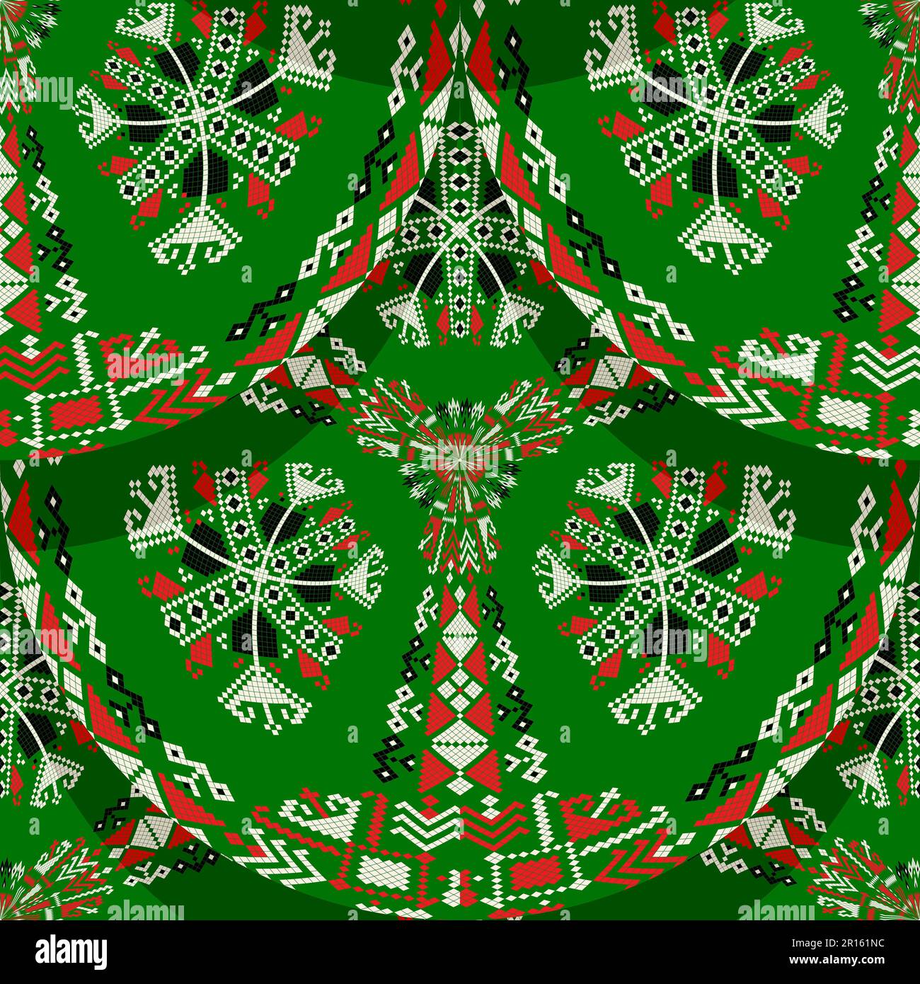 Rumänische Stickerei, nahtloses Muster-Vektordesign Stockfoto