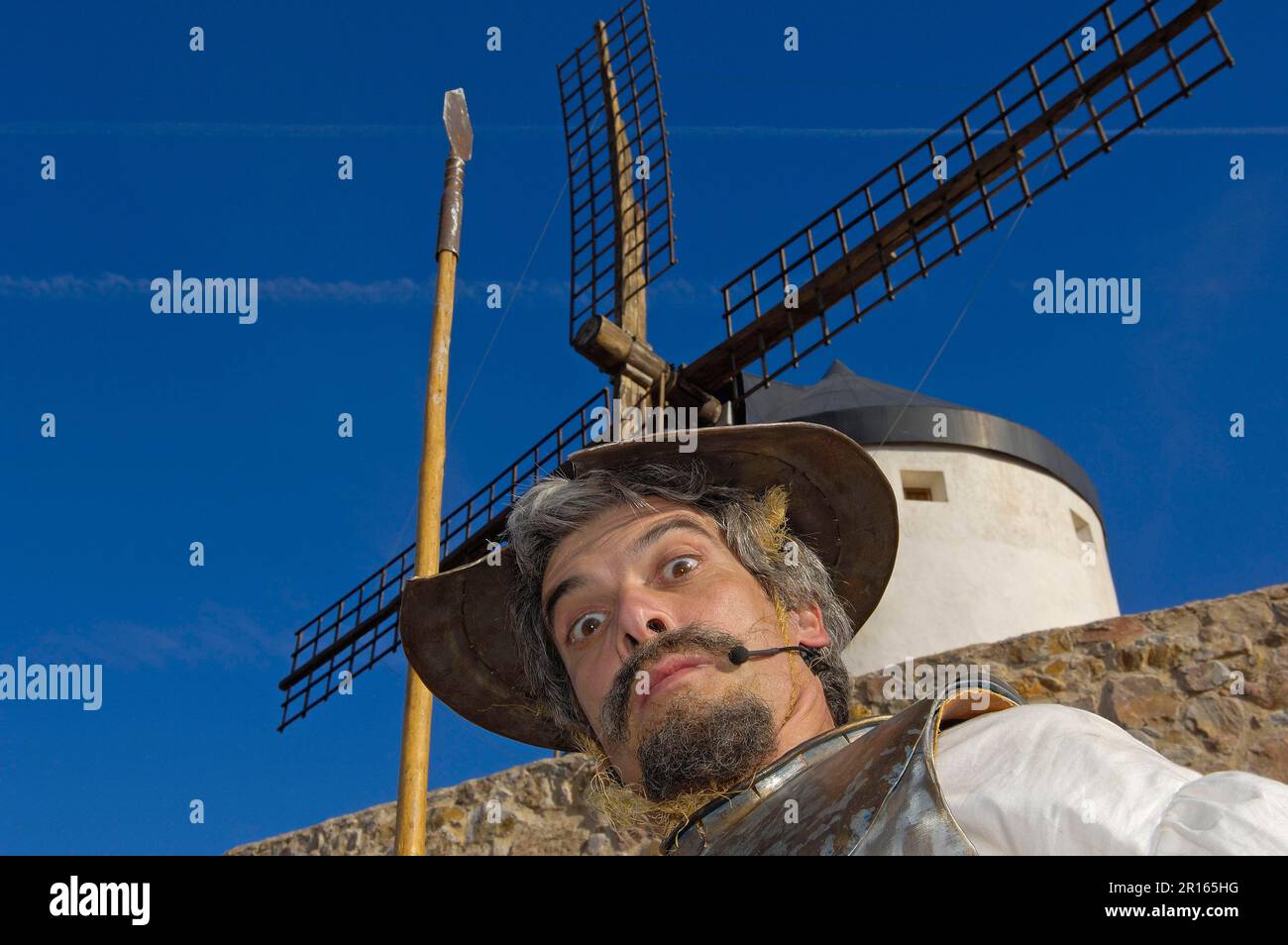 Consuegra, Vertretung von Quijote während des Saffron Rose Festivals, Provinz Toledo, Route of Don Quijote, Castilla-La Mancha, Spanien Stockfoto