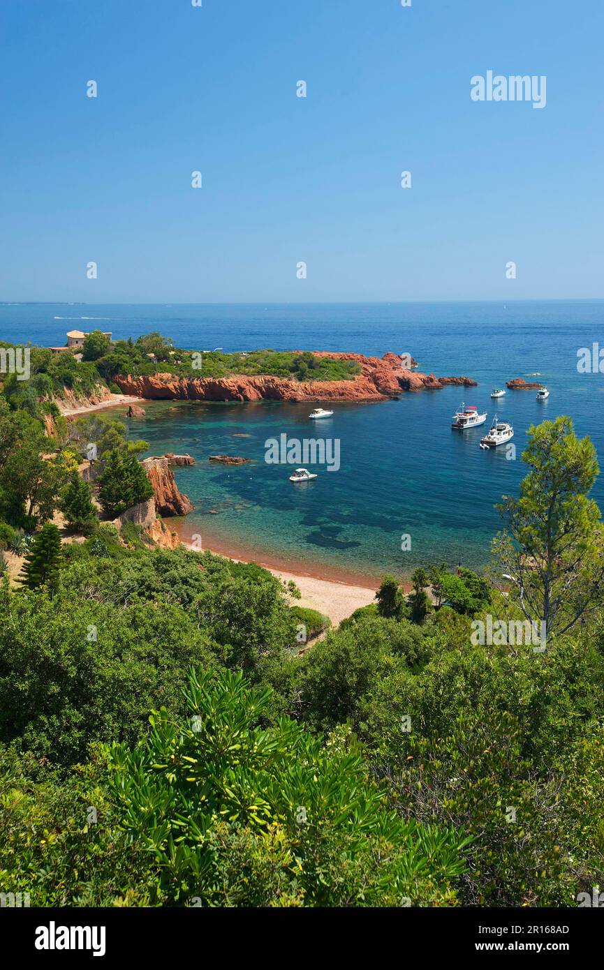 Antheor, Corniche de l'Esterel, Esterel, Französische Riviera, Provence-Alpes-Cote d'Azur, Frankreich Stockfoto