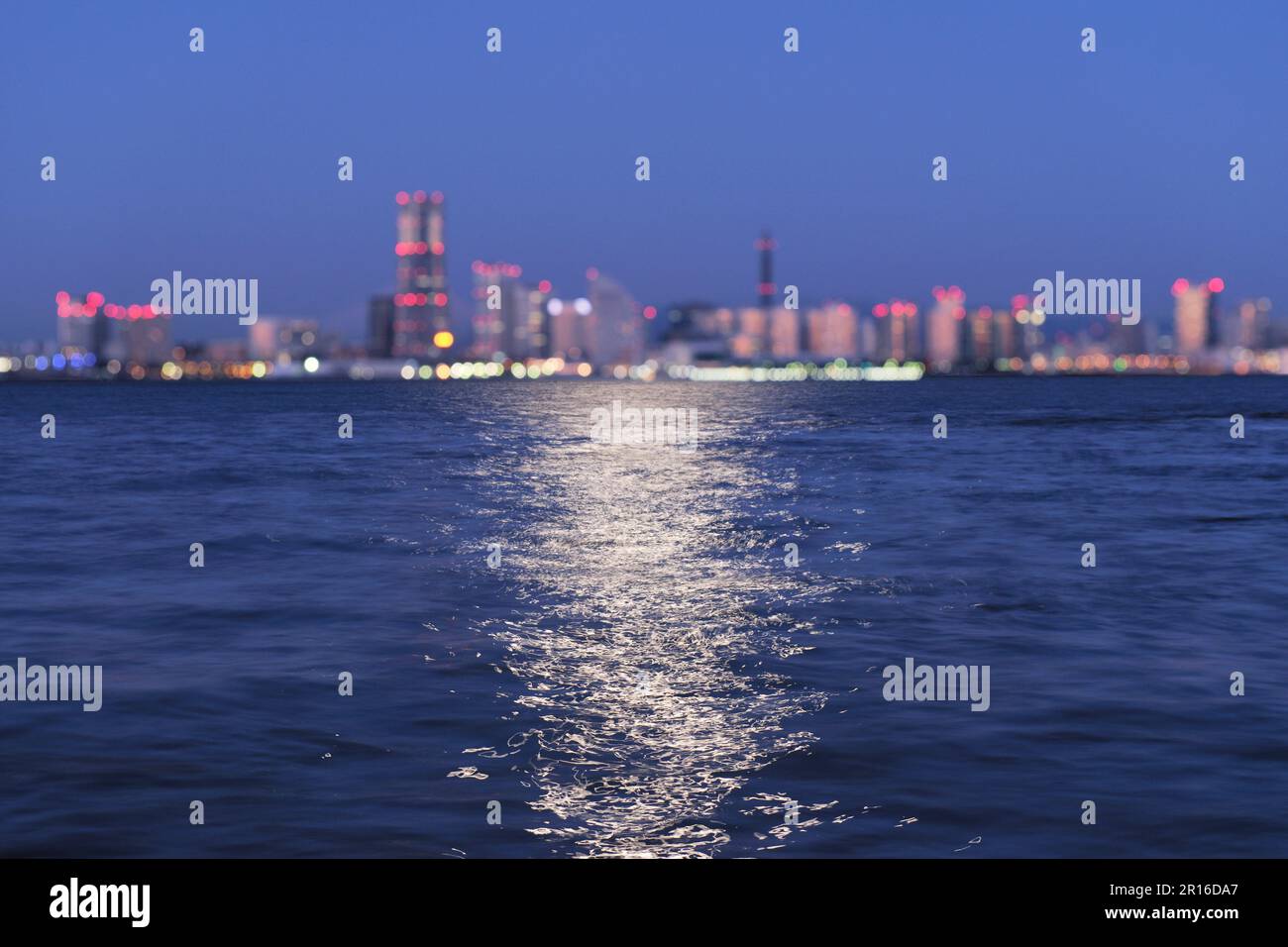 Yokohama Bay und das Licht von Minato Mirai 21 Stockfoto