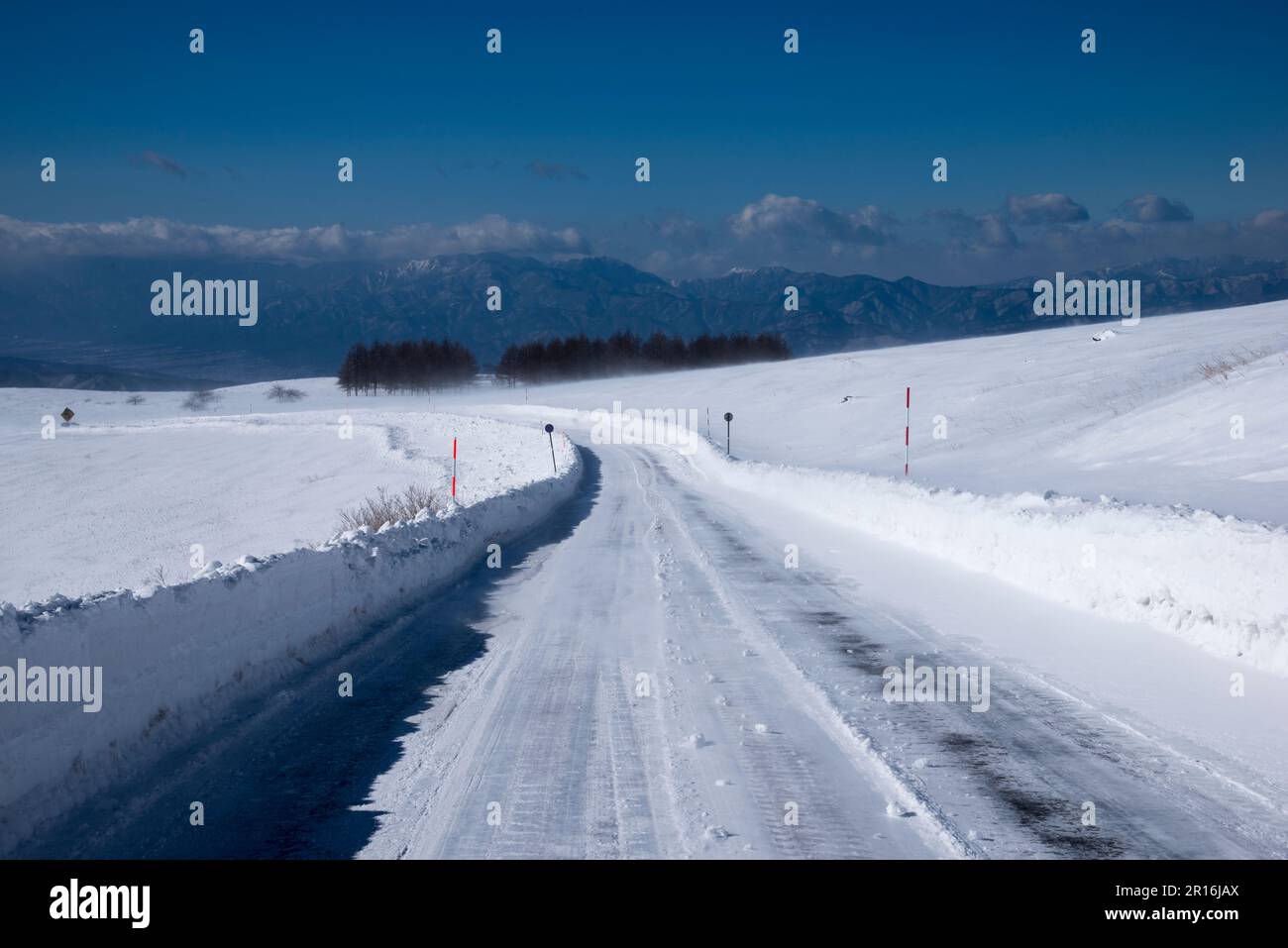 Kirigamin-Plateau-Schneeszene der Venuslinie Stockfoto