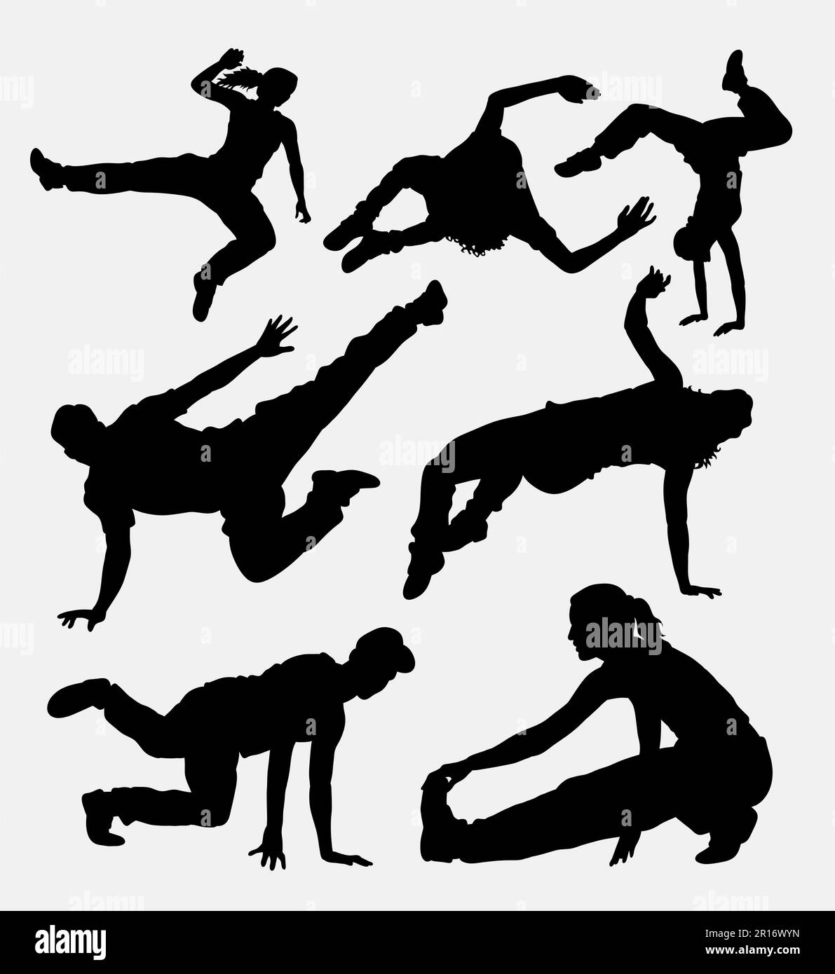 Parkour, Kampfsport, Laufen und Springen. Gute Verwendung für Symbol, Logo, Websymbol, Schild, Maskottchen, avatar oder ein beliebiges Design Stock Vektor