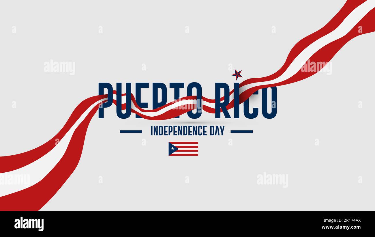 Puerto-Ricanischer Tag. Landesweit fröhliche Feiertage für Unabhängigkeit und Freiheit. Puerto-Rico-Flaggenfestival-Konzept, Vektordarstellung. Stock Vektor