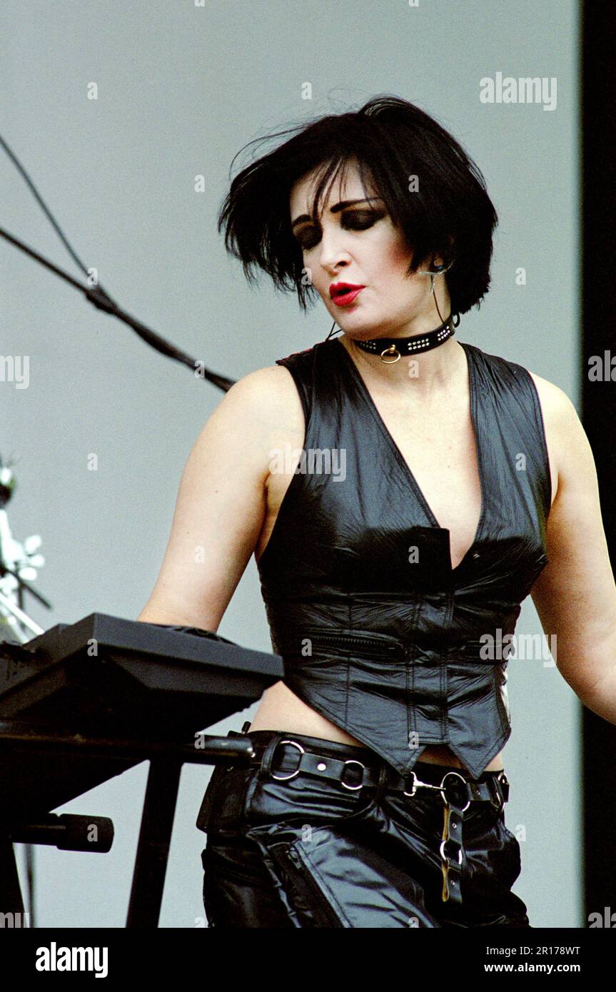 Imola Italien 1999-06-20 : Siouxsie Sioux Sängerin der Kreaturen im Konzert beim Heineken Jammin' Festival 1999 Stockfoto