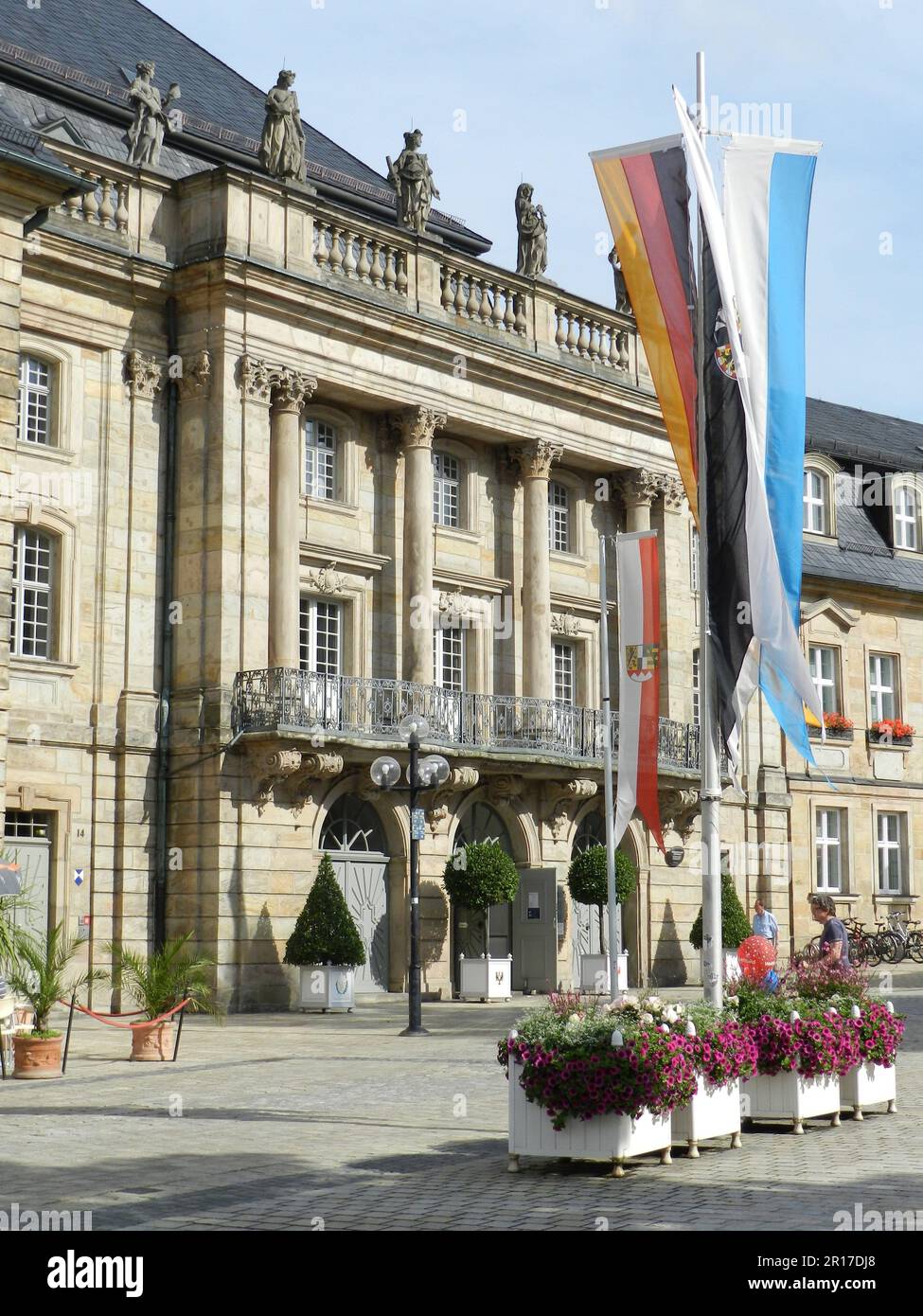 Deutschland, Bayern, Bayreuth: Fassade des Opernhauses der Margravine Wilhelmina. Es wurde 1748 eröffnet und gilt als eine der schönsten barocken oper Stockfoto