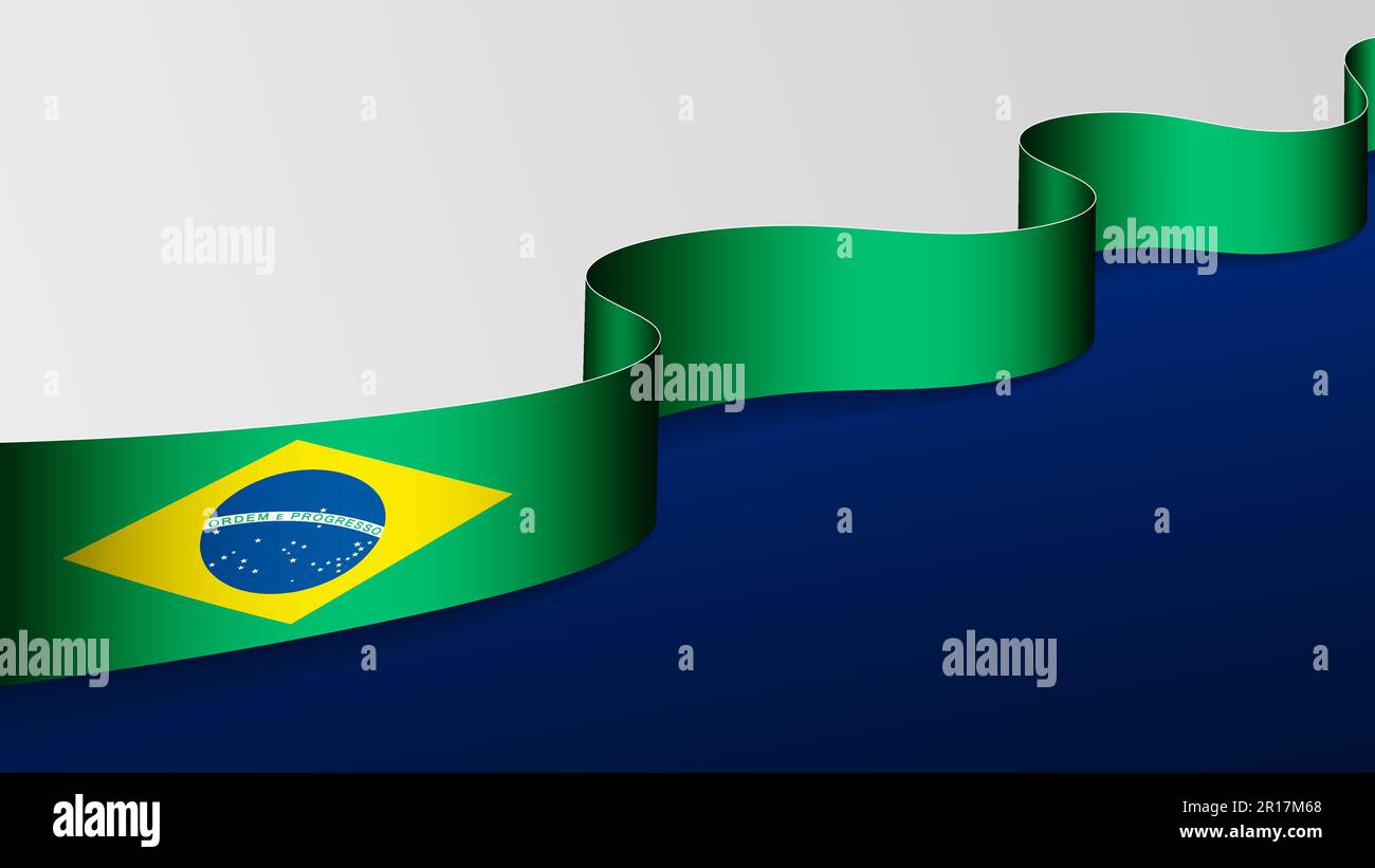 Hintergrund der brasilianischen Bandflagge. Auswirkungselement für die Verwendung, die Sie daraus machen möchten. Stock Vektor