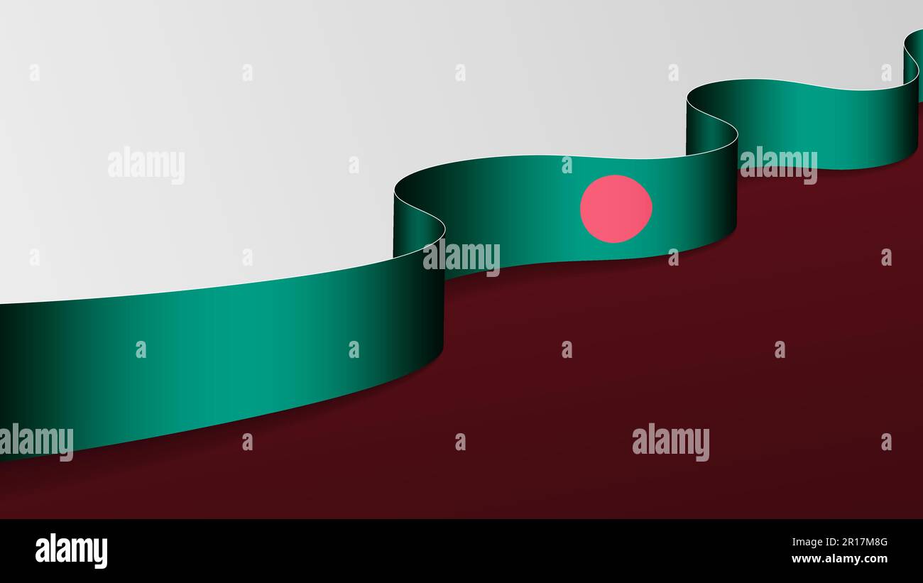 Hintergrund der Bangladesch-Bandflagge. Auswirkungselement für die Verwendung, die Sie daraus machen möchten. Stock Vektor