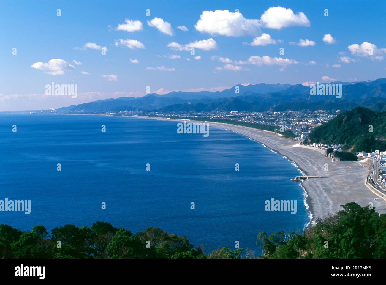 Shichiri Mihama Beach Blick auf den Kumano Kodo iseji Matsumoto Bergpass Stockfoto