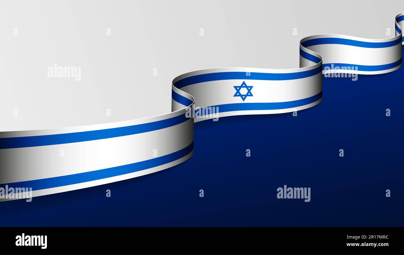 Hintergrund der israelischen Bandflagge. Auswirkungselement für die Verwendung, die Sie daraus machen möchten. Stock Vektor