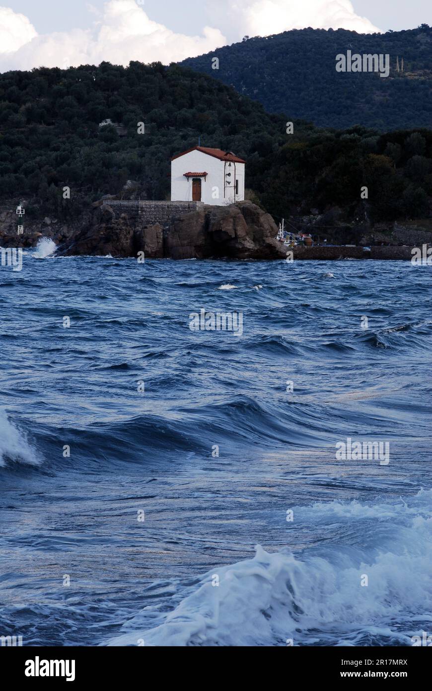 Griechenland, Nordostägäis, Lesvos Island Panagia Gorgona und um die Insel herum (Teil 2) Stockfoto