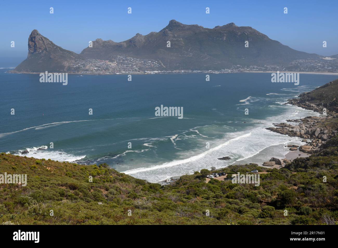 Küstenlandschaft auf Chapmans Peak Drive in Südafrika Stockfoto