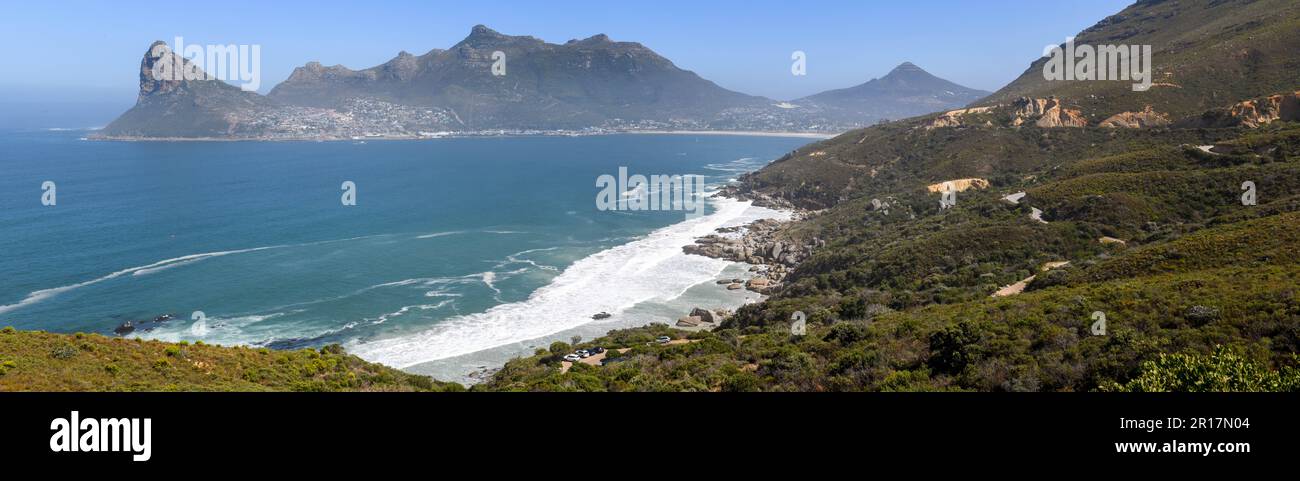 Küstenlandschaft auf Chapmans Peak Drive in Südafrika Stockfoto