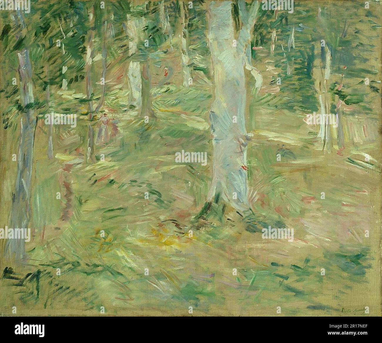 Forêt de Compiègne Datum: 1885 Künstler: Berthe Morisot French, 1841-1895 Stockfoto
