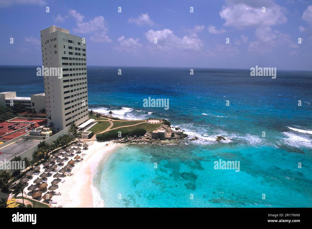 Cancun Mexiko schöne Anlage Strand direkt am Meer Camino Real Stockfoto