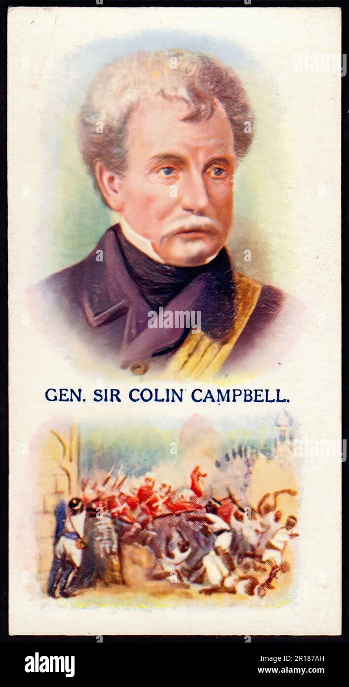 Sir Colin Campbell - Oldtimer-Zigarettenkarte Stockfoto