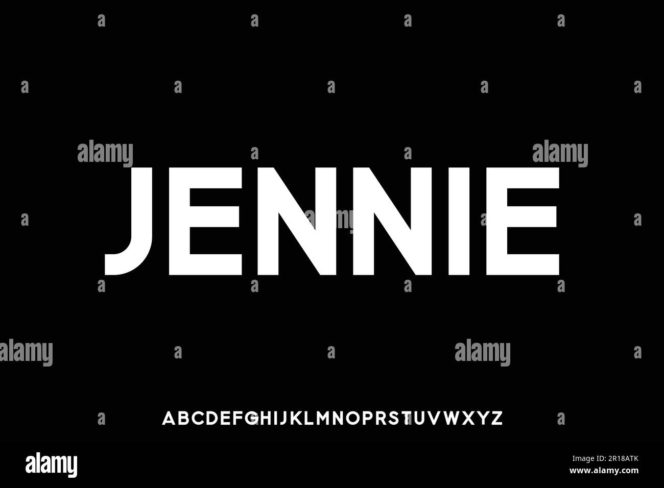 Eleganter, moderner, sauberer Schriftvektor Stock Vektor