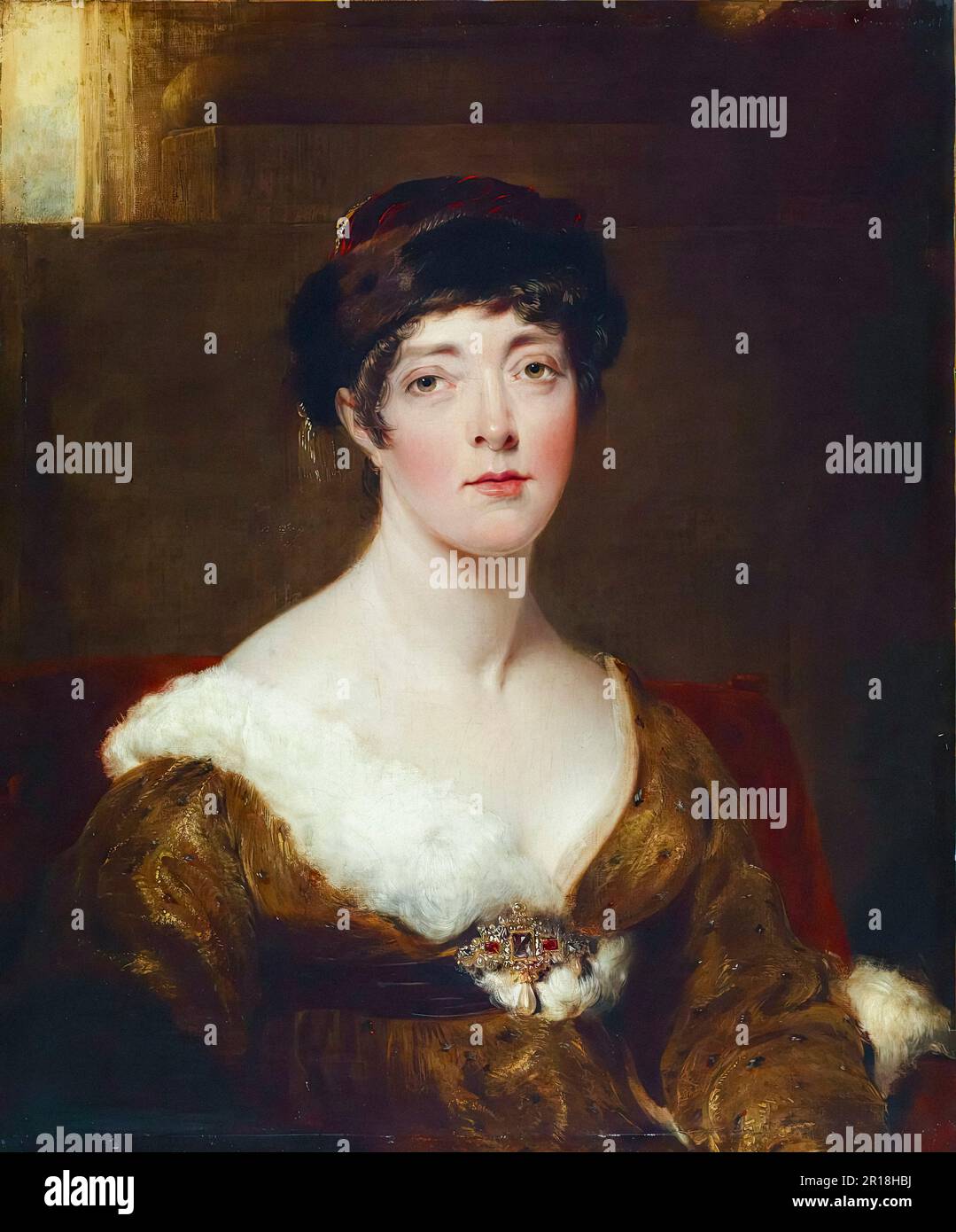 Elizabeth Sutherland Leveson-Gower (1765-1839), die Marchionin von Sutherland, Portrait in Öl auf Leinwand von Sir Thomas Lawrence nach 1816 Stockfoto