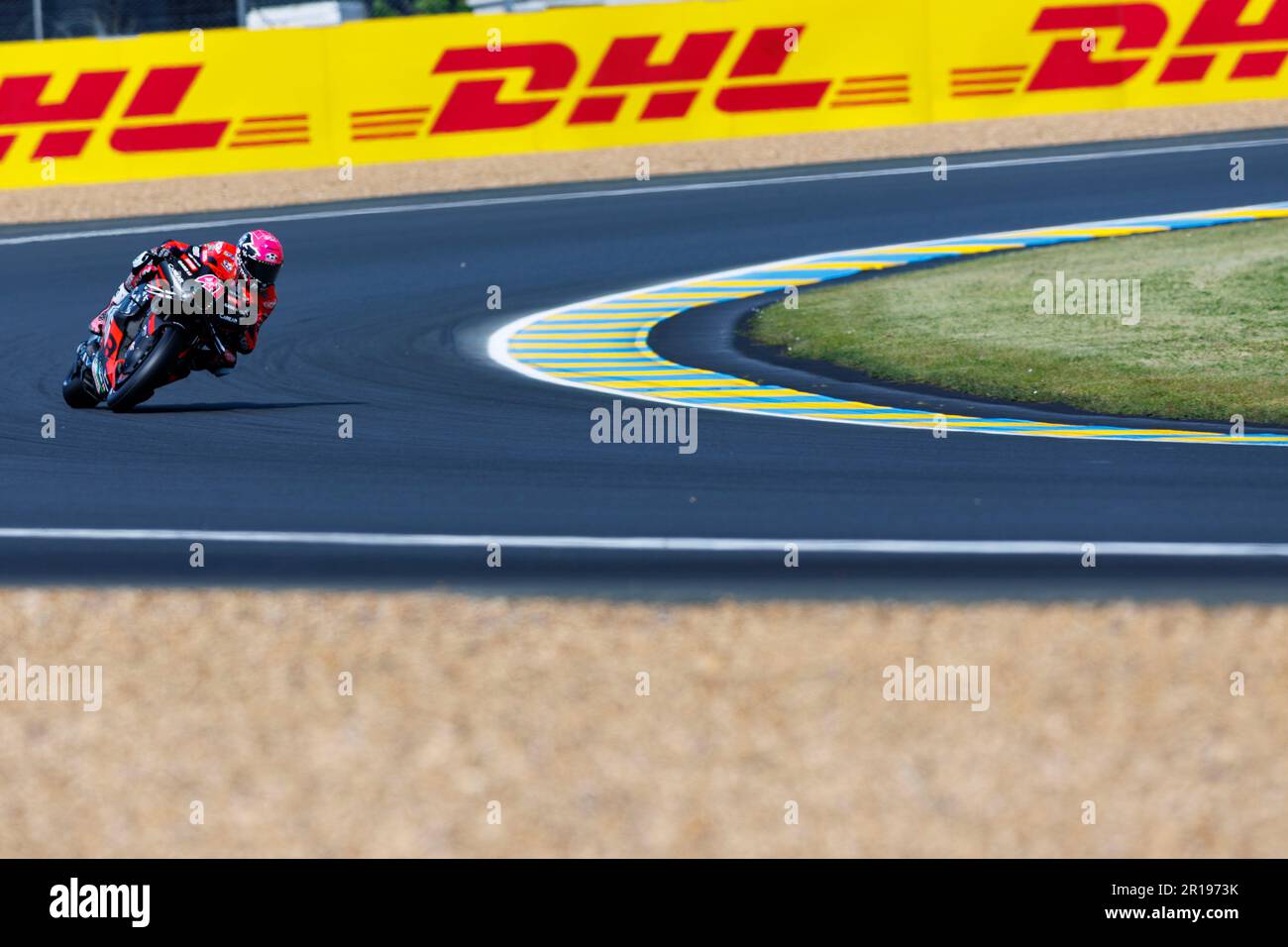 12. Mai 2023; Circuit de la Sarthe, Le Mans, Pays de la Loire, Frankreich; 2023 MotoGP SHARK Grand Prix de France Practice Day: Nummer 41 Aprilia Racing Rider Aleix Espargaro während der Übung 1 auf dem französischen MotoGP Stockfoto