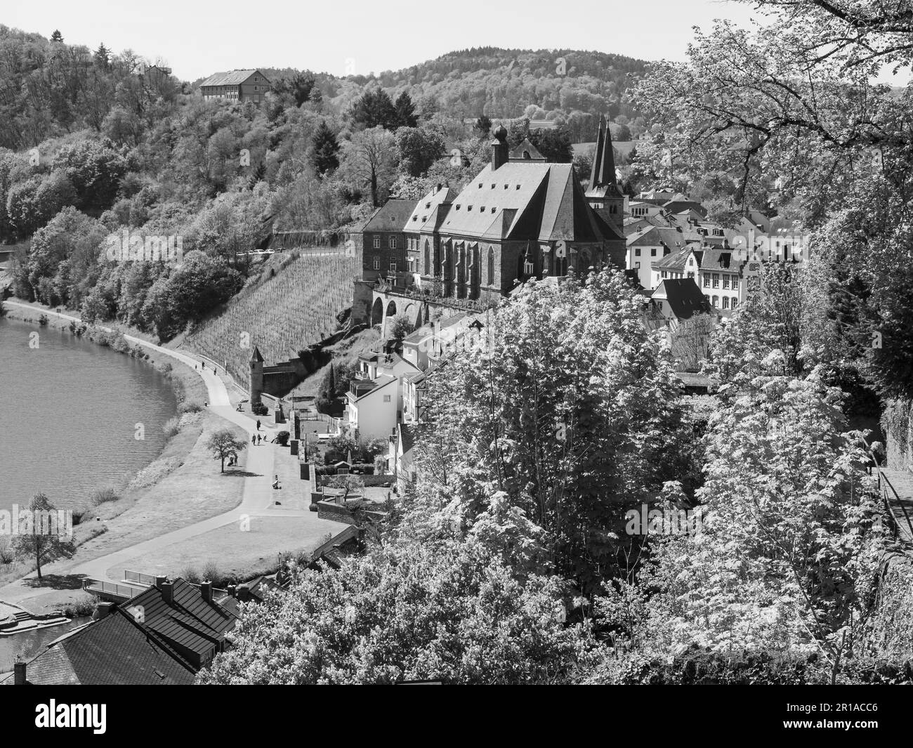 Saarbürog Stadt am saar Fluss Stockfoto