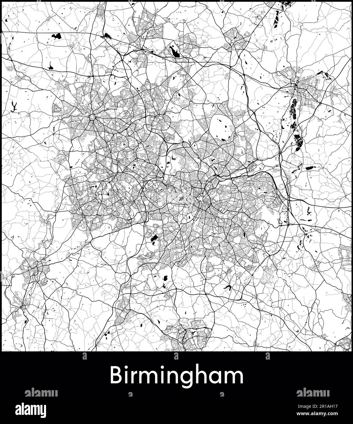 Vektordarstellung der Stadt Europa Großbritannien Birmingham Stock Vektor