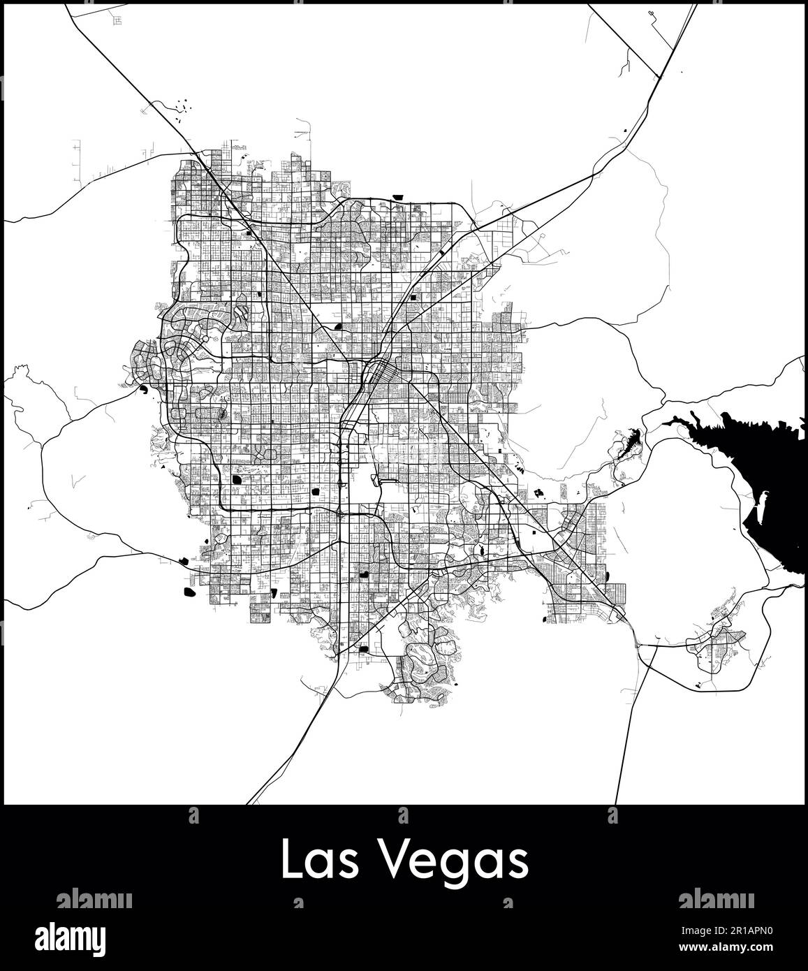 Stadtplan Nordamerika USA Las Vegas Vektordarstellung Stock Vektor