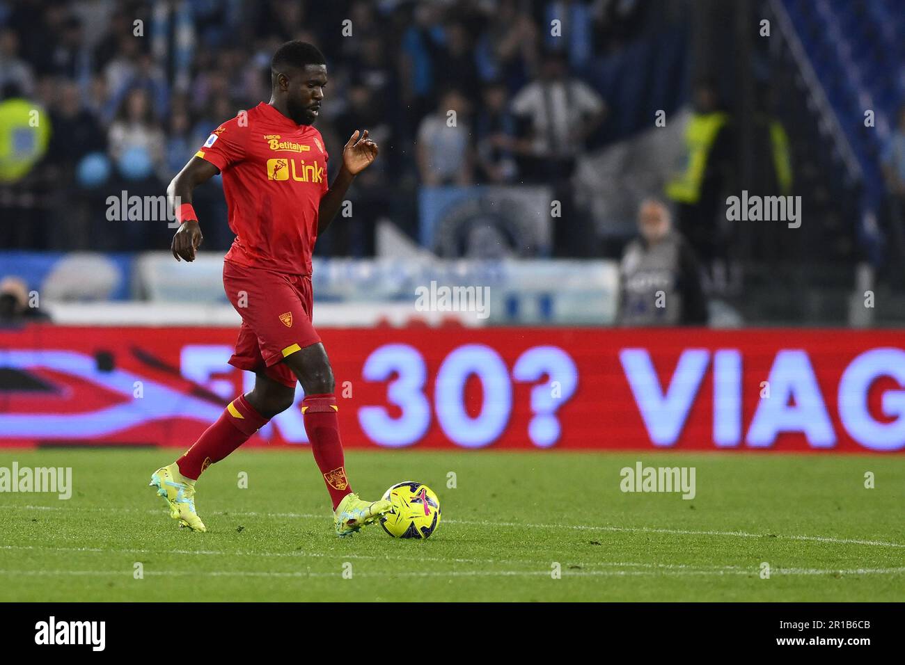 Samuel Umtiti aus den USA Lecce am 35. Tag der Serie A Meisterschaft