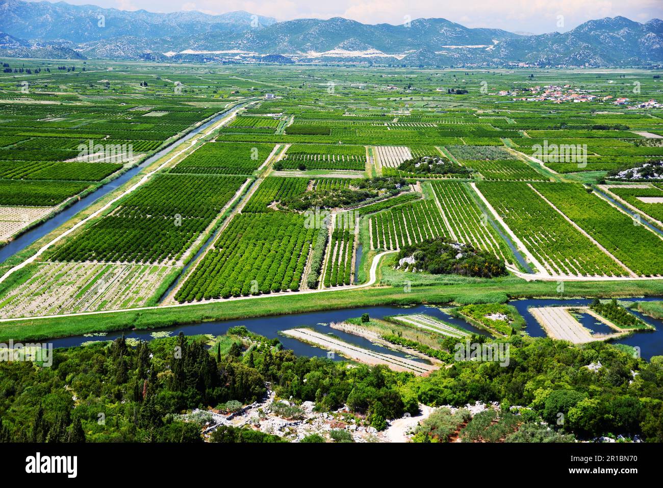 Landwirtschaft in Dalmatien, Kroatien, an der Adriaküste, Europa Stockfoto