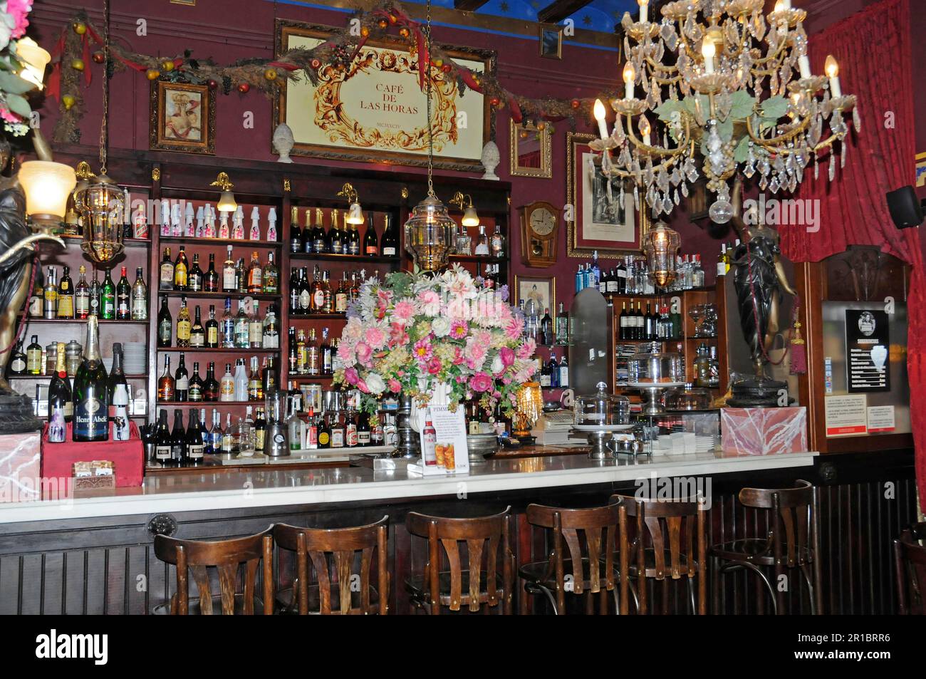 Café las Horas, Bar, Valencia, Spanien Stockfoto