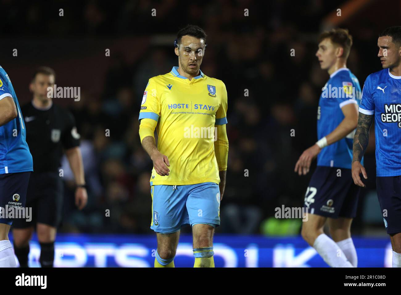 Peterborough, Großbritannien. 12. Mai 2023. Lee Gregory (SW) im Peterborough United gegen Sheffield Wednesday EFL League One Play-off 1.-Legs-Match im Weston Homes Stadium, Peterborough, Cambridgeshire. Kredit: Paul Marriott/Alamy Live News Stockfoto