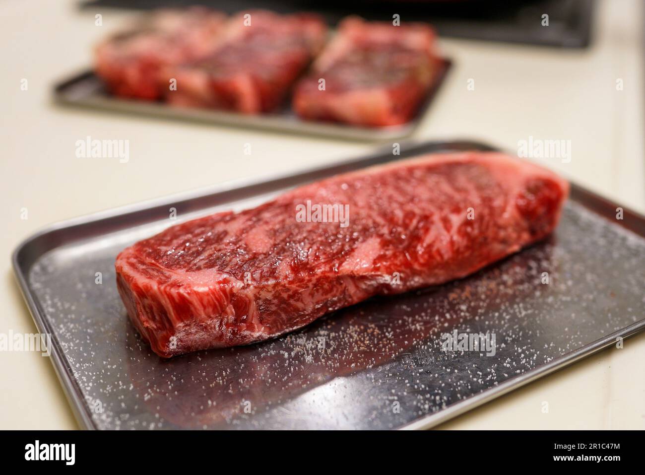 Sehr leckeres japanisches Rindfleisch (Wagyu) Stockfoto