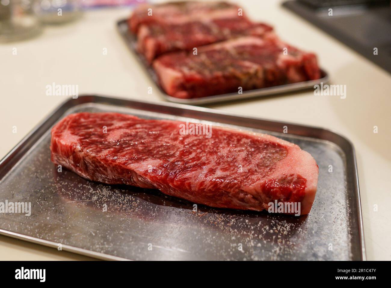 Sehr leckeres japanisches Rindfleisch (Wagyu) Stockfoto