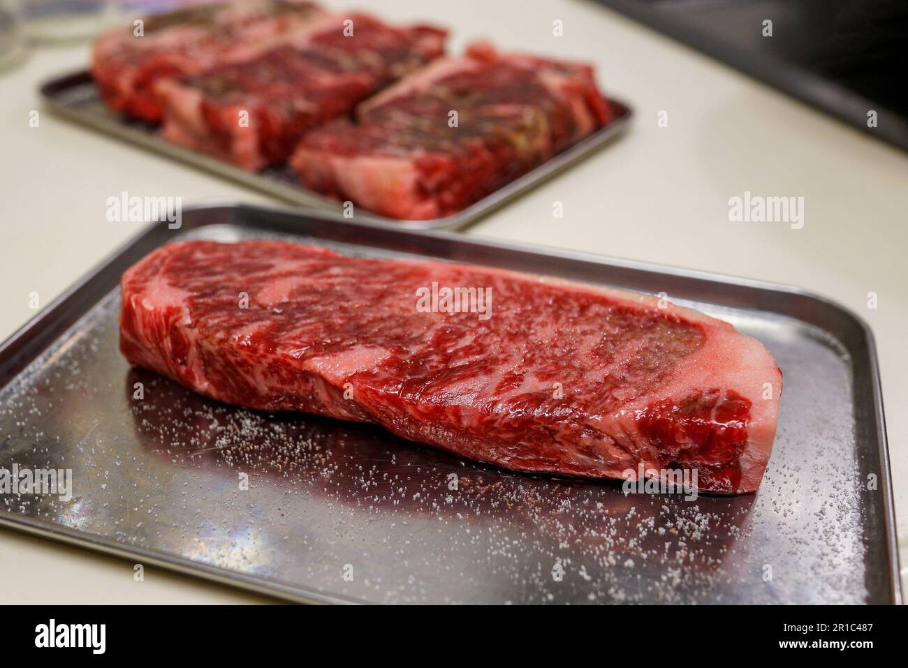 Sehr leckeres japanisches Rindfleisch (Wagyu) Stockfoto