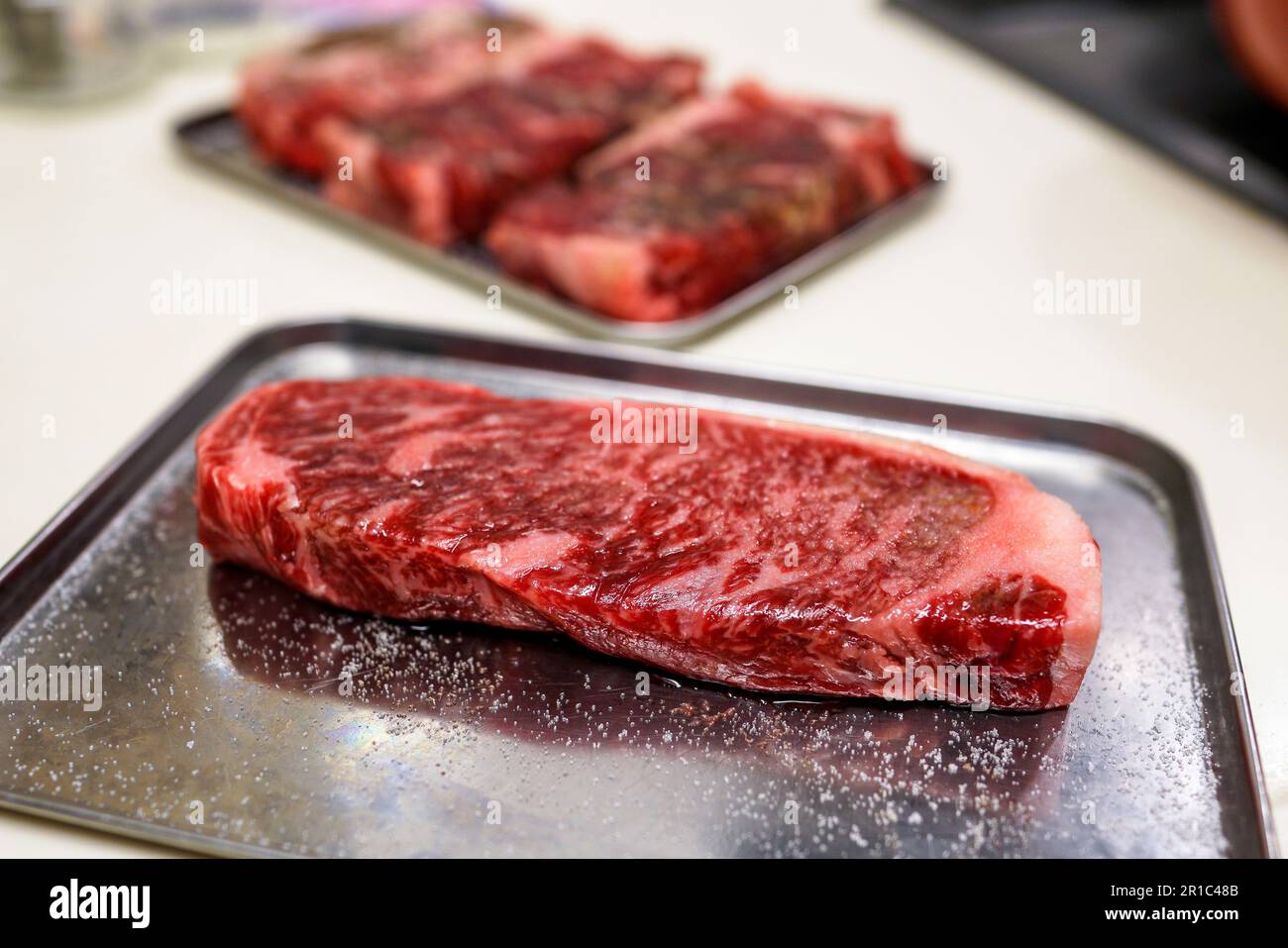 Sehr leckeres japanisches Rindfleisch (Wagyu) Stockfoto