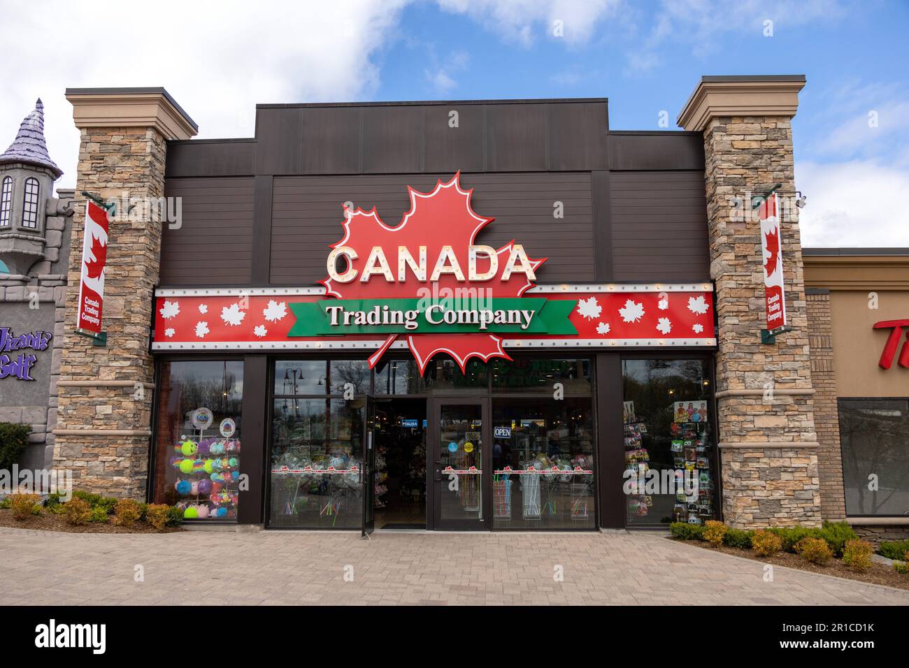 Tourist Souvenir Shop Store Canada Trading Company Clifton Hill, Niagara Falls, Ontario Kanada Stockfoto