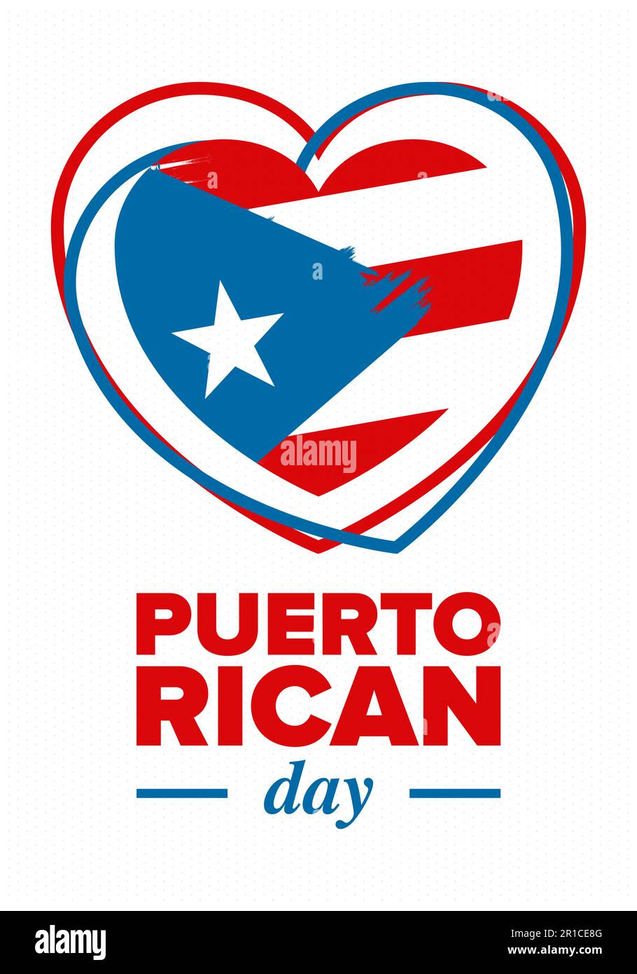 Puerto-Ricanischer Tag. Landesweite frohe Feiertage. Festival und Parade zu Ehren der Unabhängigkeit und Freiheit. Puerto-Rico-Flagge. lateinamerikanisch. Vektorposter Stock Vektor